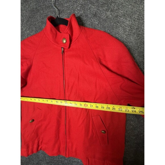 Vintage PENDLETON Red Virgin Wool Bomber Jacket – Size M (Made in USA) - Picture 4 of 7